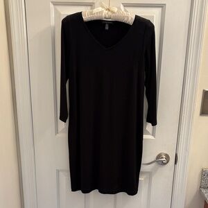 Eileen Fisher Black 3/4 Sleeve Dress
